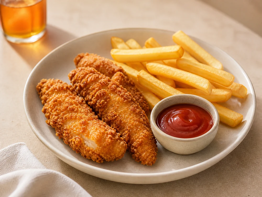 Chicken Strip Combo plated food photo