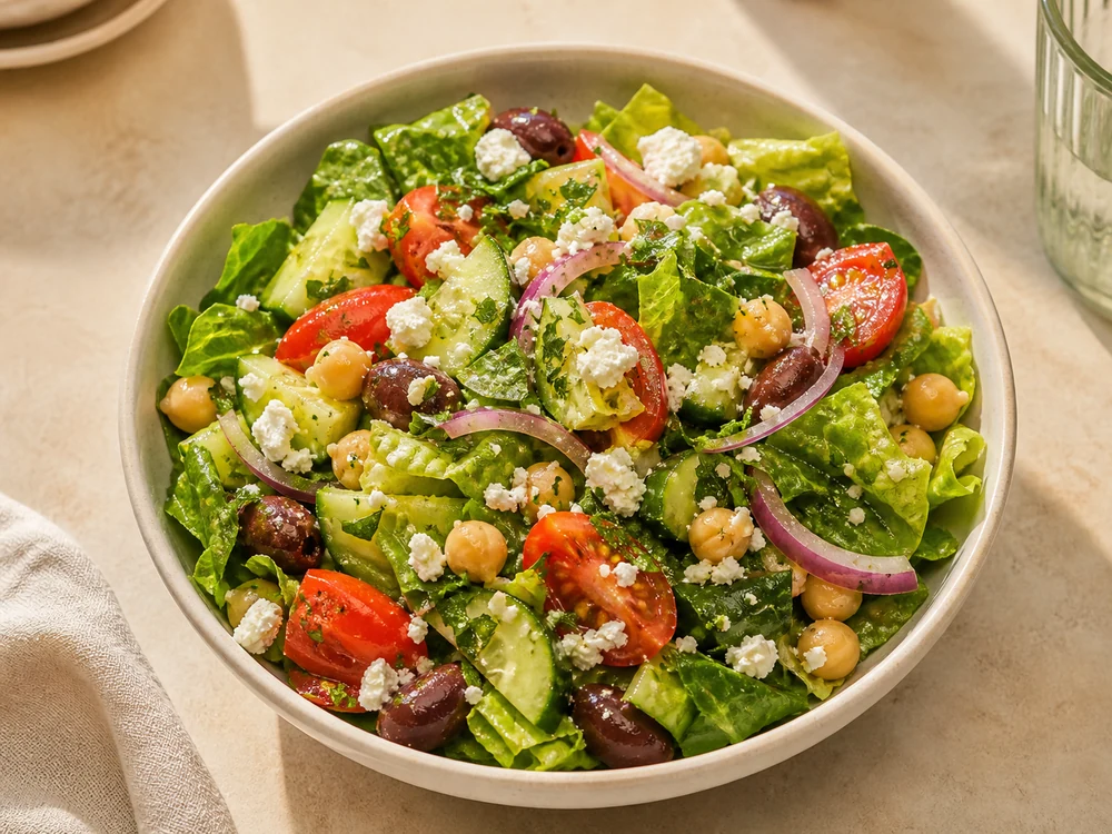 Traditional Greek plated food photo